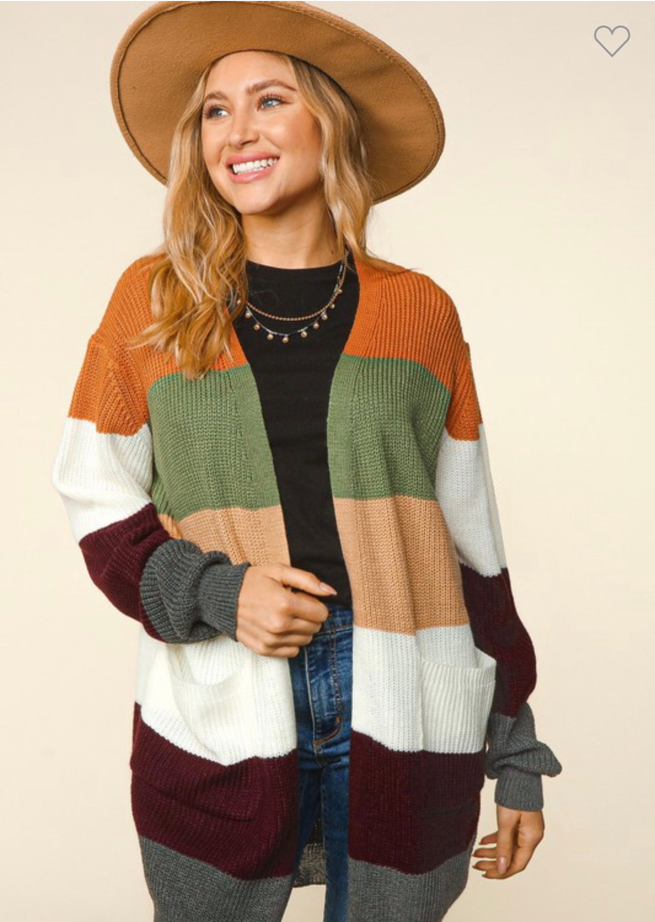 Striped for me cardigan