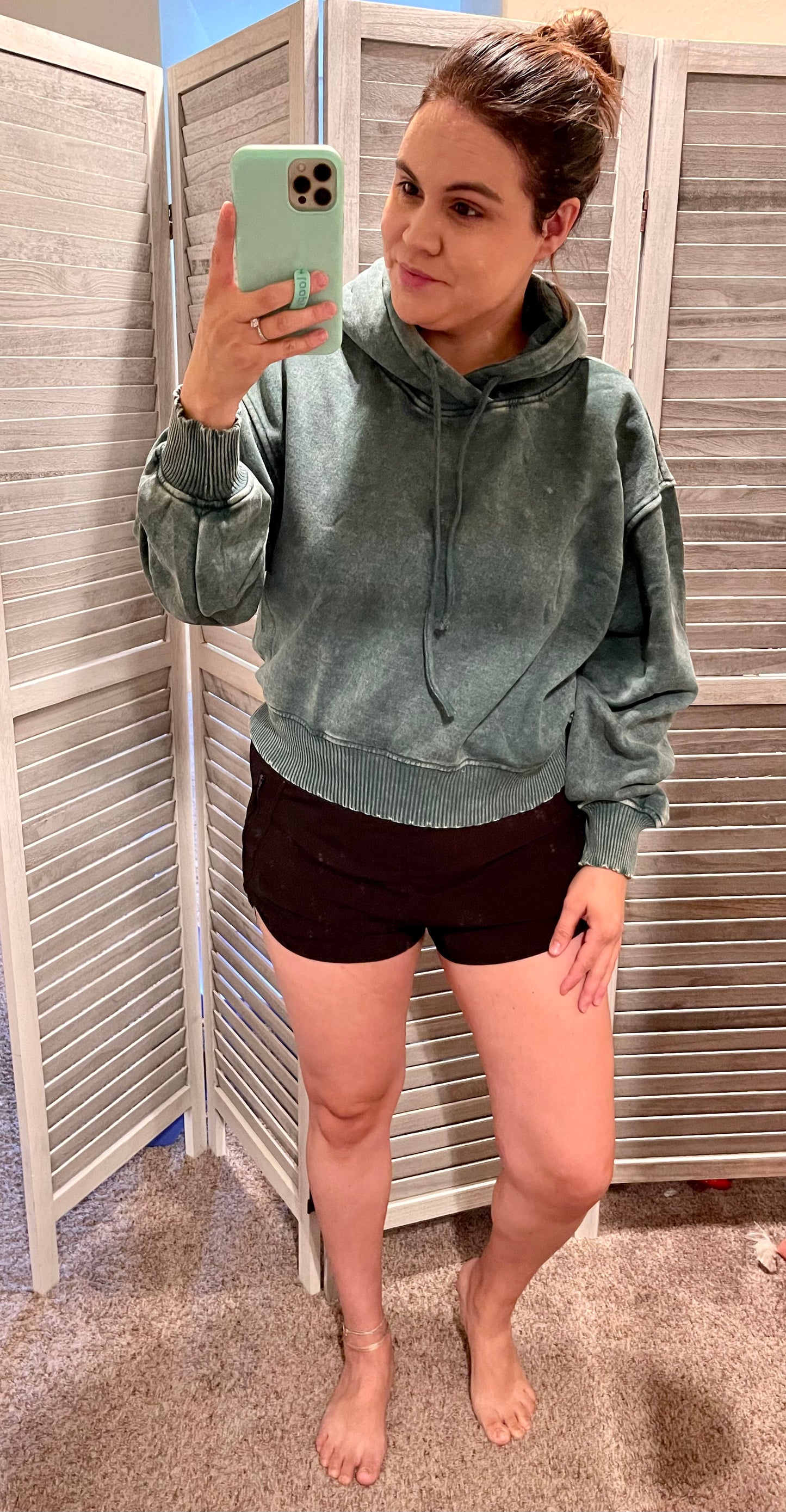 Cozy acid wash sweatshirt