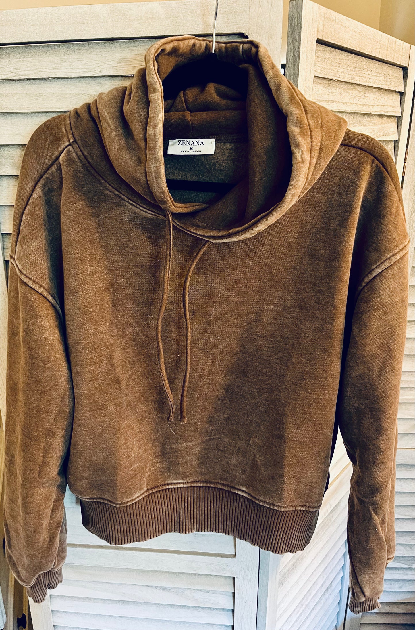 Cozy acid wash sweatshirt