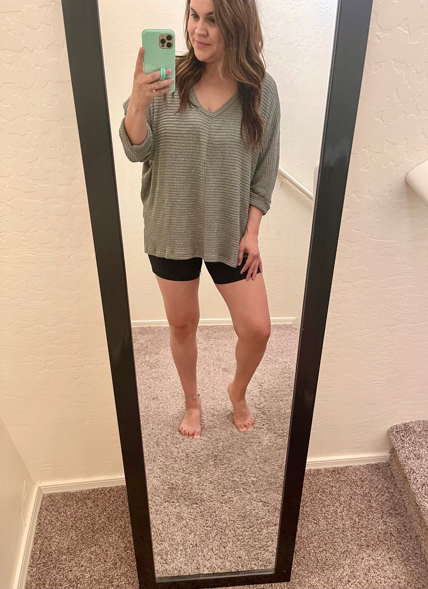 Waffle Knit Top